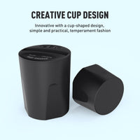 HKM-465363 Wireless Charging Cup for Cars - QI Standard, 10W Power, Includes Base and USB Output, Black