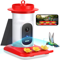 HKM-465555 Intelligent Visual Hummingbird Feeder with 5MP HD Camera and Solar Panel