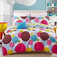 HKM-465619 Cartoon-Themed Cotton Bed Set - 4-Piece Suit for 1.2m and 1.5m Beds, 100% Cotton, 150x200 Quilt Compatible