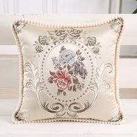 HKM-465747 European Style Embroidered Cushion with PP Cotton Filling for Living Room and Outdoor Use