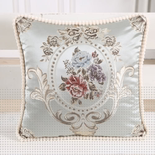 HKM-465747 European Style Embroidered Cushion with PP Cotton Filling for Living Room and Outdoor Use