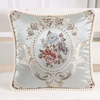 HKM-465747 European Style Embroidered Cushion with PP Cotton Filling for Living Room and Outdoor Use