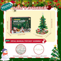 HKM-465747 LED Christmas Tree Building Set with 24-Day Countdown Calendar for Kids Ages 3-6