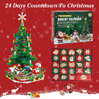 HKM-465747 LED Christmas Tree Building Set with 24-Day Countdown Calendar for Kids Ages 3-6