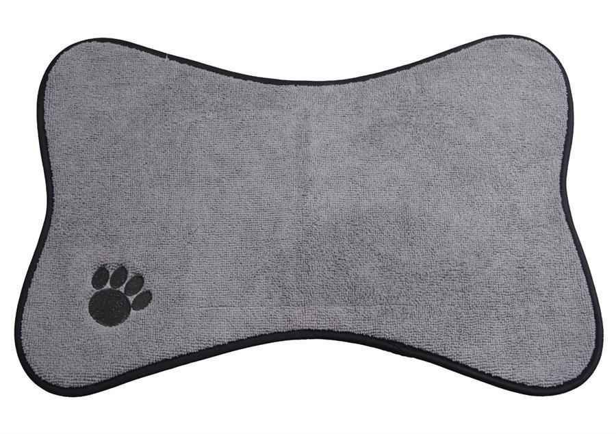 HKM-465811 Non-Slip Microfiber Pet Bowl Mat - Washable & Removable for Cats and Dogs