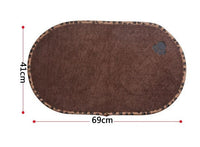 HKM-465811 Non-Slip Microfiber Pet Bowl Mat - Washable & Removable for Cats and Dogs