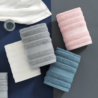 HKM-465875 Pure Cotton Hand Towel in Noble Blue, Gentleman Gray, Cherry Blossom Pink, and Pearl White