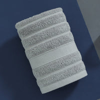 HKM-465875 Pure Cotton Hand Towel in Noble Blue, Gentleman Gray, Cherry Blossom Pink, and Pearl White