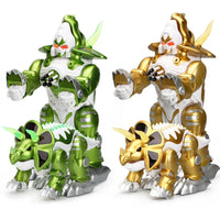HKM-465875 RC Transforming Programmable Dinosaur Robot Toy for Kids - Electric Light and Sound Feature, Plastic Construction, Ages 3+