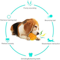 HKM-466131 Durable Squeaky Dog Ball Toy for Aggressive Chewers - Dental Care & Fun Fetch Toy for All Breeds