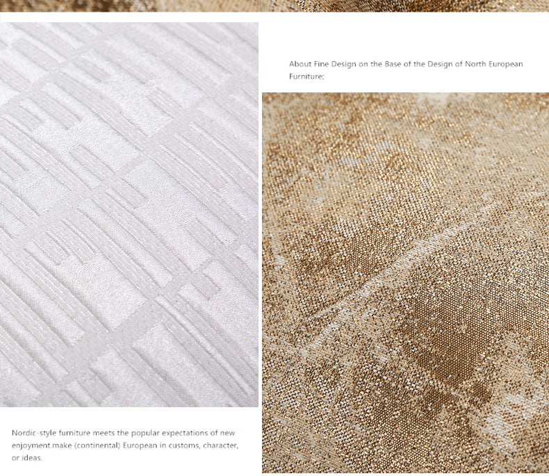 KTX-466131 Luxurious Gold Striped Pillow Covers – 30x50cm, 45x45cm & 50x50cm Polyester Cushions