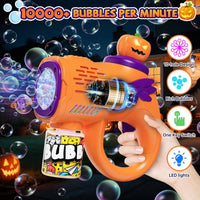 HKM-466259 Automatic Bubble Maker with LED Lights for Kids - Halloween Bubble Machine, Ages 5 and Up