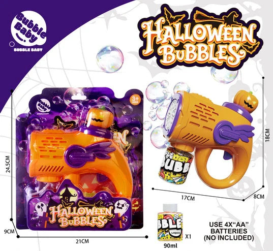 HKM-466259 Automatic Bubble Maker with LED Lights for Kids - Halloween Bubble Machine, Ages 5 and Up