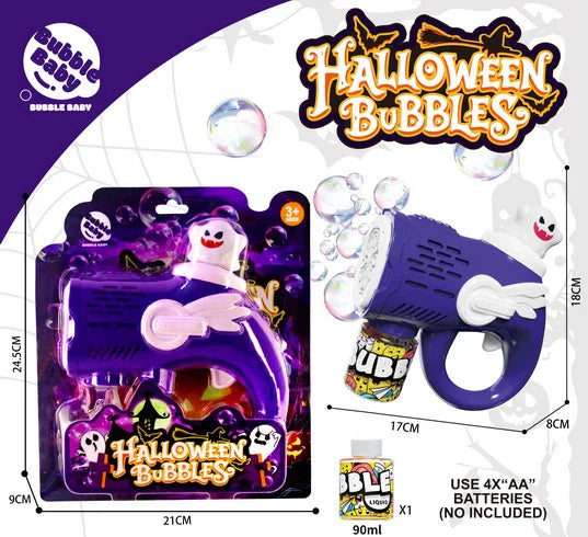 HKM-466259 Automatic Bubble Maker with LED Lights for Kids - Halloween Bubble Machine, Ages 5 and Up