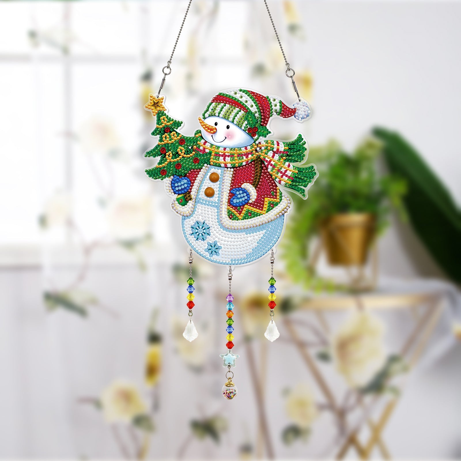 HKM-466259 Handmade 5D Beaded Diamond Painting Ornaments for Christmas - DIY Home Decor