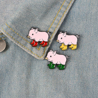 HKM-466387 Charming Animal-Themed Alloy Cartoon Brooch for Unisex Styling