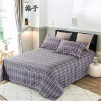 HKM-466451 Three-Piece Aloe Cotton Bed Sheet Set - Soft, Durable, No Pilling or Fading, Includes Pillowcases