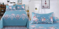 HKM-466451 Three-Piece Aloe Cotton Bed Sheet Set - Soft, Durable, No Pilling or Fading, Includes Pillowcases