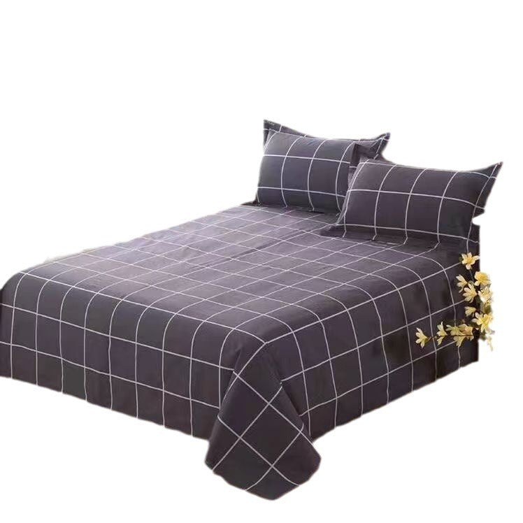 HKM-466451 Three-Piece Aloe Cotton Bed Sheet Set - Soft, Durable, No Pilling or Fading, Includes Pillowcases