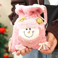 HKM-466579 Cartoon Snowman Gift Handbag for Children with Elk Design - Cloth Material
