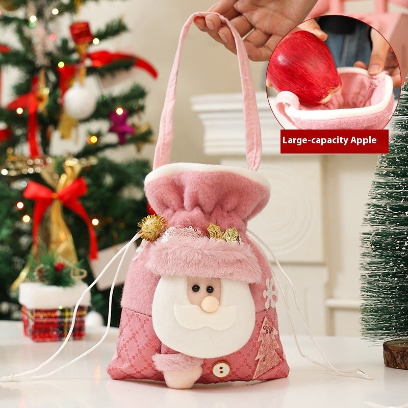 HKM-466579 Cartoon Snowman Gift Handbag for Children with Elk Design - Cloth Material