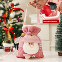 HKM-466579 Cartoon Snowman Gift Handbag for Children with Elk Design - Cloth Material