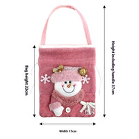 HKM-466579 Cartoon Snowman Gift Handbag for Children with Elk Design - Cloth Material