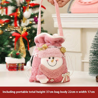 HKM-466579 Cartoon Snowman Gift Handbag for Children with Elk Design - Cloth Material
