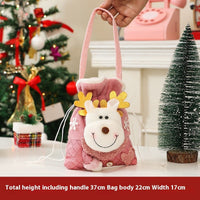 HKM-466579 Cartoon Snowman Gift Handbag for Children with Elk Design - Cloth Material