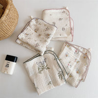 HKM-467027 Pure Cotton Gauze Baby Face Towels - Set of 4, Cuckoo Combination, 30x30cm