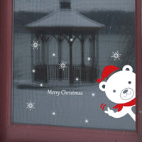 HKM-467219 Christmas Santa Claus Electrostatic PVC Wall Sticker - Waterproof, Removable & Eco-Friendly