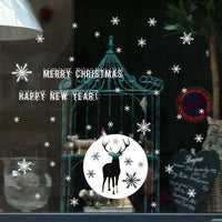 HKM-467219 Christmas Santa Claus Electrostatic PVC Wall Sticker - Waterproof, Removable & Eco-Friendly