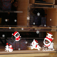 HKM-467219 Christmas Santa Claus Electrostatic PVC Wall Sticker - Waterproof, Removable & Eco-Friendly