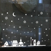 HKM-467219 Christmas Santa Claus Electrostatic PVC Wall Sticker - Waterproof, Removable & Eco-Friendly
