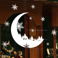 HKM-467219 Christmas Santa Claus Electrostatic PVC Wall Sticker - Waterproof, Removable & Eco-Friendly