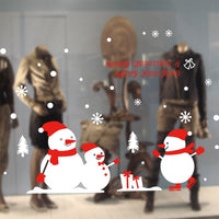 HKM-467219 Christmas Santa Claus Electrostatic PVC Wall Sticker - Waterproof, Removable & Eco-Friendly