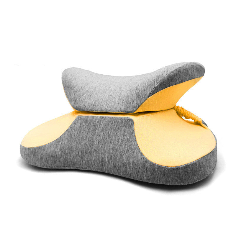 KTX-467283 Memory Foam Lumbar Pillow for Car and Student Relaxation - 38x15cm Spandex Cover