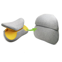 HKM-467283 Memory Foam Lumbar Pillow for Car and Student Relaxation - 38x15cm Spandex Cover