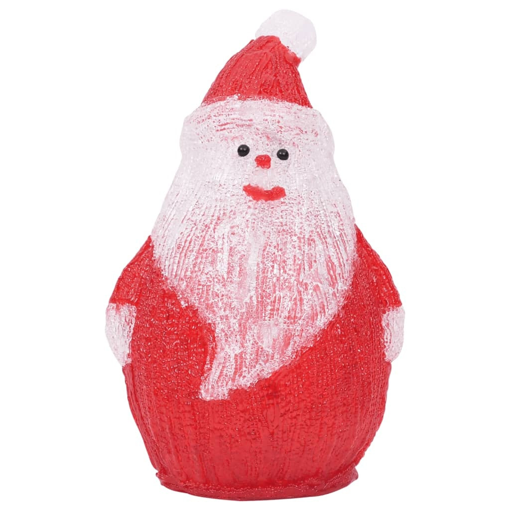 HKM-467411 Illuminated Acrylic Santa Claus Figurine for Indoor and Outdoor Decor, 28 cm, with 25 LED Lights and Varied Lighting Effects