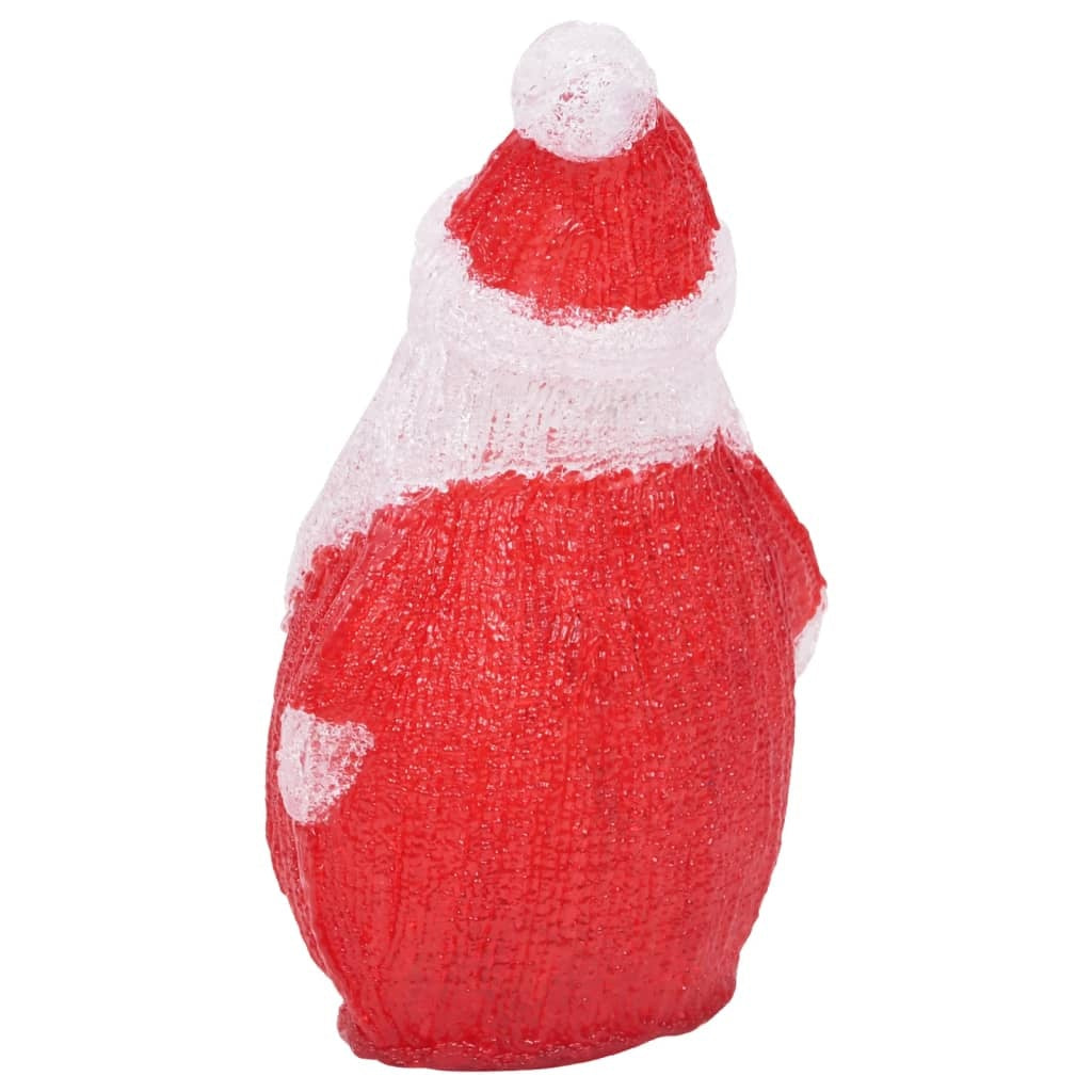 HKM-467411 Illuminated Acrylic Santa Claus Figurine for Indoor and Outdoor Decor, 28 cm, with 25 LED Lights and Varied Lighting Effects