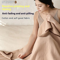 HKM-467603 Cotton Five-Layer Multifunctional Solid Color Blanket - Various Sizes Available