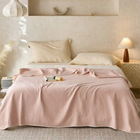 HKM-467603 Cotton Five-Layer Multifunctional Solid Color Blanket - Various Sizes Available