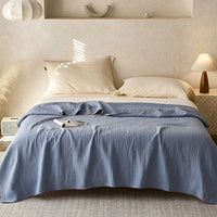 HKM-467603 Cotton Five-Layer Multifunctional Solid Color Blanket - Various Sizes Available