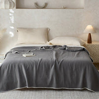 HKM-467603 Cotton Five-Layer Multifunctional Solid Color Blanket - Various Sizes Available