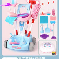 HKM-467603 Kids Cleaning Toy Set - Mini Vacuum Cleaner and House Sweeping Machine for Playtime Fun