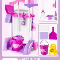 HKM-467603 Kids Cleaning Toy Set - Mini Vacuum Cleaner and House Sweeping Machine for Playtime Fun