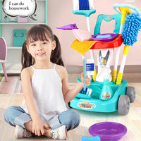 HKM-467603 Kids Cleaning Toy Set - Mini Vacuum Cleaner and House Sweeping Machine for Playtime Fun