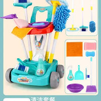HKM-467603 Kids Cleaning Toy Set - Mini Vacuum Cleaner and House Sweeping Machine for Playtime Fun