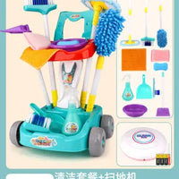 HKM-467603 Kids Cleaning Toy Set - Mini Vacuum Cleaner and House Sweeping Machine for Playtime Fun