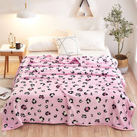HKM-467603 Thickened Cloud Mink Velvet Double Printed Blanket - Floral and Plant Design